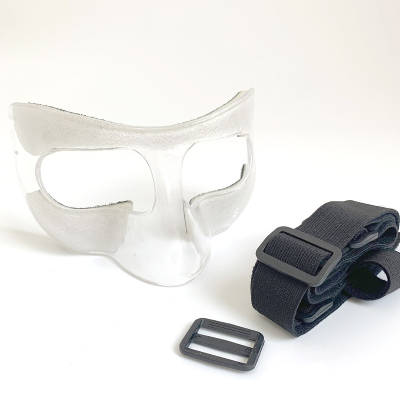 Баскетболна защитна маска за лице с носозащита, PC материал, персонализиране и принтиране на лого.