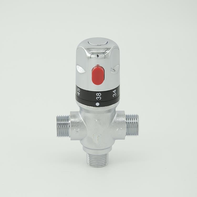 Απολύτως χαλκός έξυπνος θερμοστατικός μεικτήρας βαλβίδας με πολλαπλές θύρες DN15, DN20, DN25 και DN32· πίεση λειτουργίας 0,03–1 MPa· εύρος θερμοκρασίας: κρύο 5–29°C, ζεστό 50–80°C.