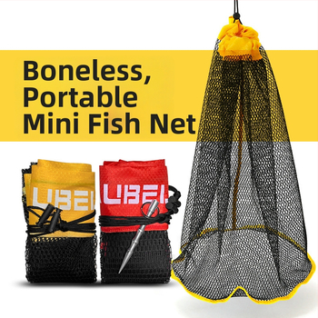 Geantă din plasă de pescuit, portabilă, mini, uscare rapidă; Brand AUBELO, Material: Plasă