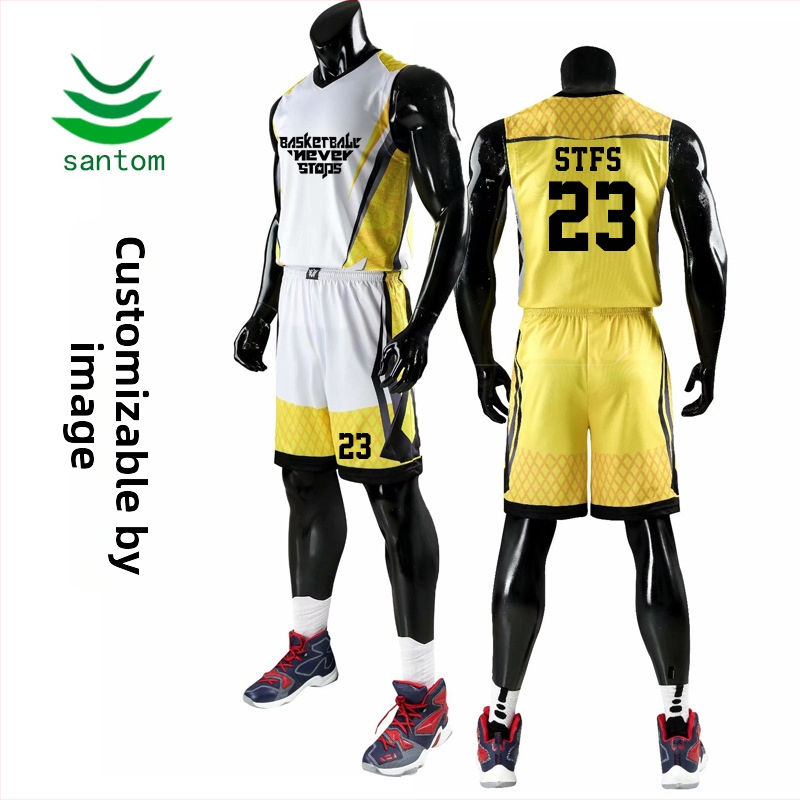 Diákoknak szóló kosárlabda együttes - Személyre szabott edzőcsapat mez, uniszex, pamut-poliészter keverék anyag, bélés 100% poliészter, minden évszakhoz