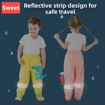 Pantaloni de ploaie pentru copii – groși, impermeabili – strat de adeziv PVC