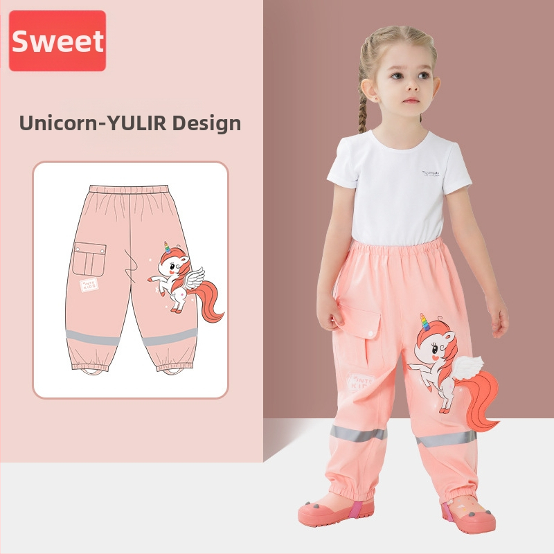 Pantaloni de ploaie pentru copii – groși, impermeabili – strat de adeziv PVC