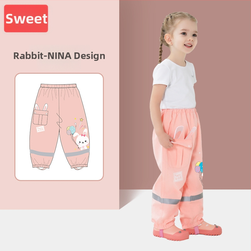 Pantaloni de ploaie pentru copii – groși, impermeabili – strat de adeziv PVC