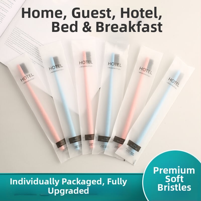 Еднократна четка за зъби с меки четина и бамбуков въглен за възрастни; биоразградима, дизайн 69850.