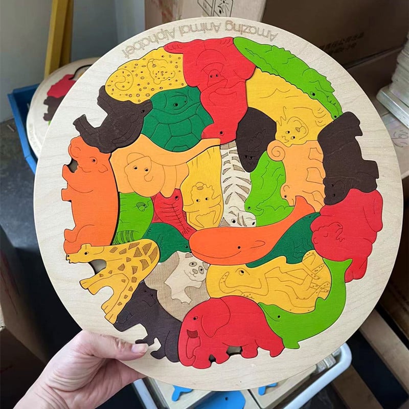 Puzzle tridimensional din lemn, design în mai multe straturi, pentru copii între 4 și 6 ani, greutate 1 kg, personalizare DIY disponibilă