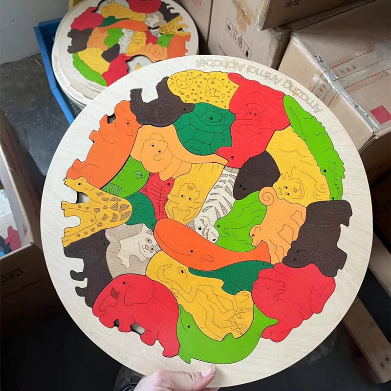 Puzzle tridimensional din lemn, design în mai multe straturi, pentru copii între 4 și 6 ani, greutate 1 kg, personalizare DIY disponibilă