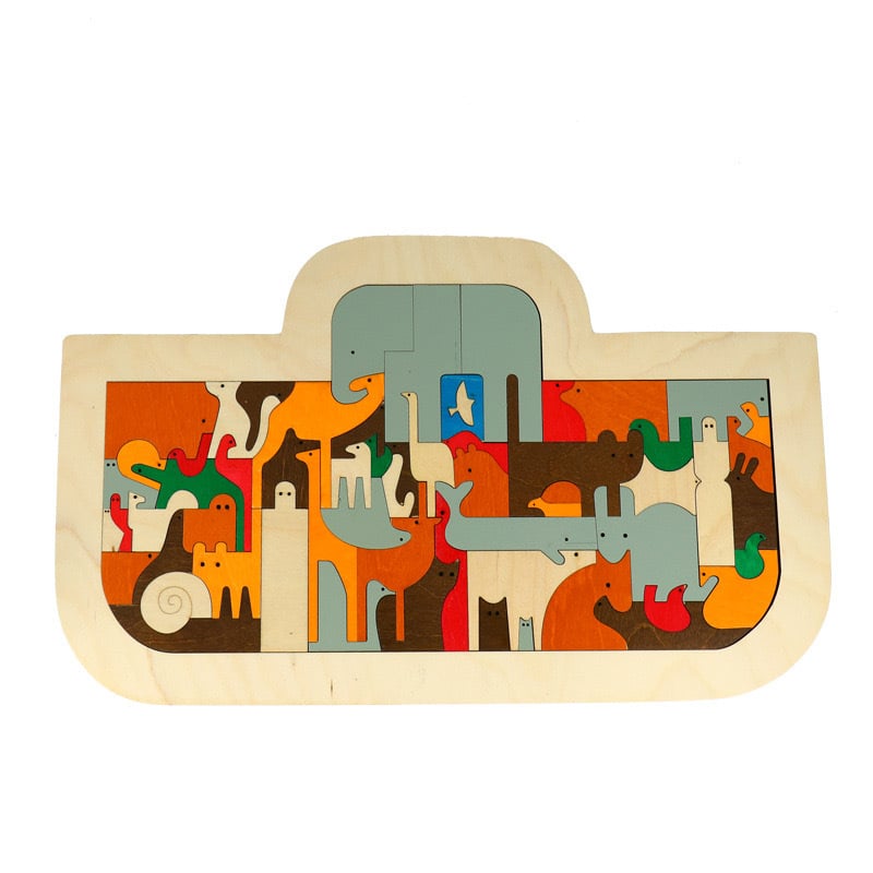 Puzzle tridimensional din lemn, design în mai multe straturi, pentru copii între 4 și 6 ani, greutate 1 kg, personalizare DIY disponibilă
