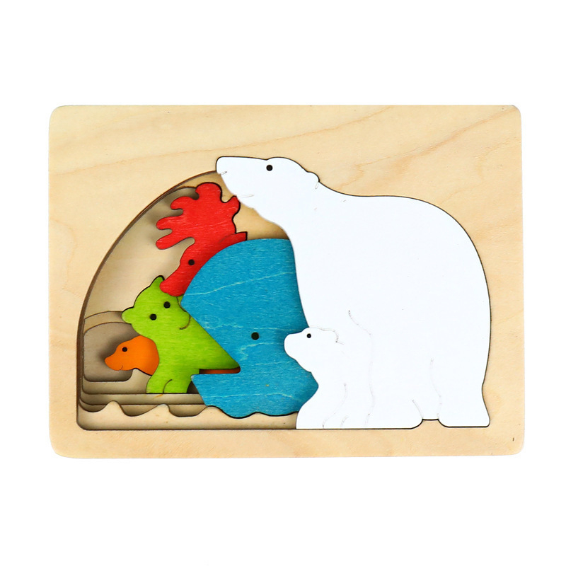 Puzzle tridimensional din lemn, design în mai multe straturi, pentru copii între 4 și 6 ani, greutate 1 kg, personalizare DIY disponibilă