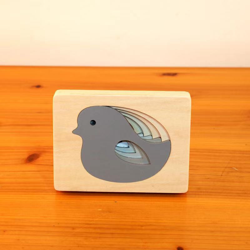 Puzzle tridimensional din lemn, design în mai multe straturi, pentru copii între 4 și 6 ani, greutate 1 kg, personalizare DIY disponibilă