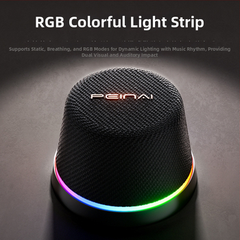 Difuzor Bluetooth magnetic - IPX6 rezistent la apă, BT 5.3, Sunet 360° Surround, 5W, Baterie încorporată