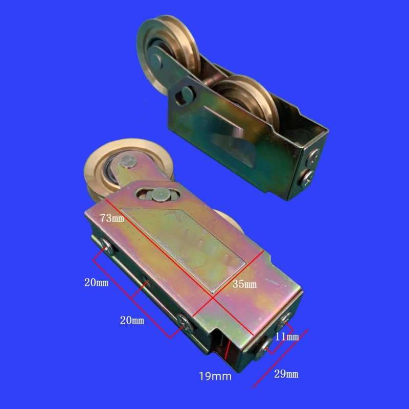Ležaj kotača za klizna vrata s nylonskim kotačićem, model Baitaxuan 73, debljina zida 1 mm, stil Novi kineski