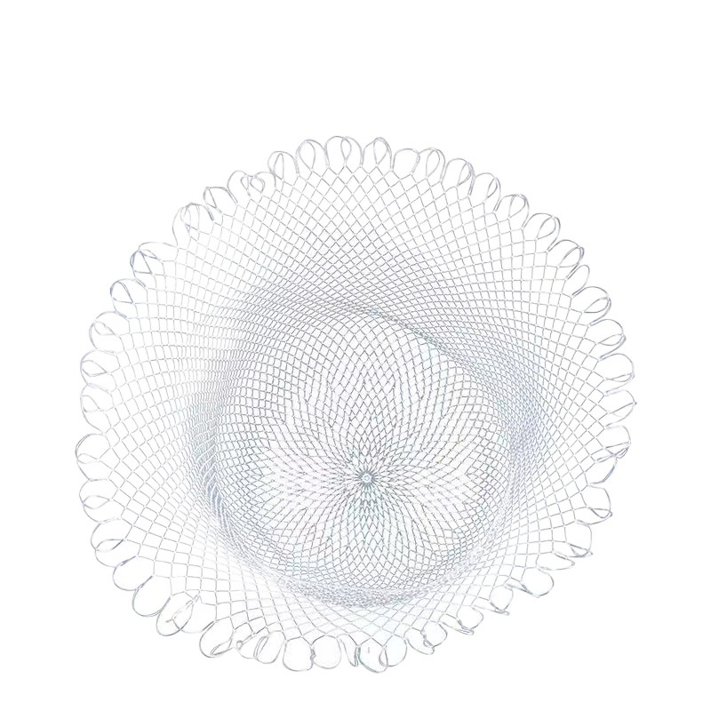 Horgász merítőháló, kézzel készített nylon háló 1 cm szemmel, mélyített kivitel, horogellenes