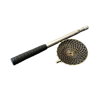 Land War Brigade galvanizirana žlica za led za zimski ribolov, s metalnom glavom štapa i mrežom za led