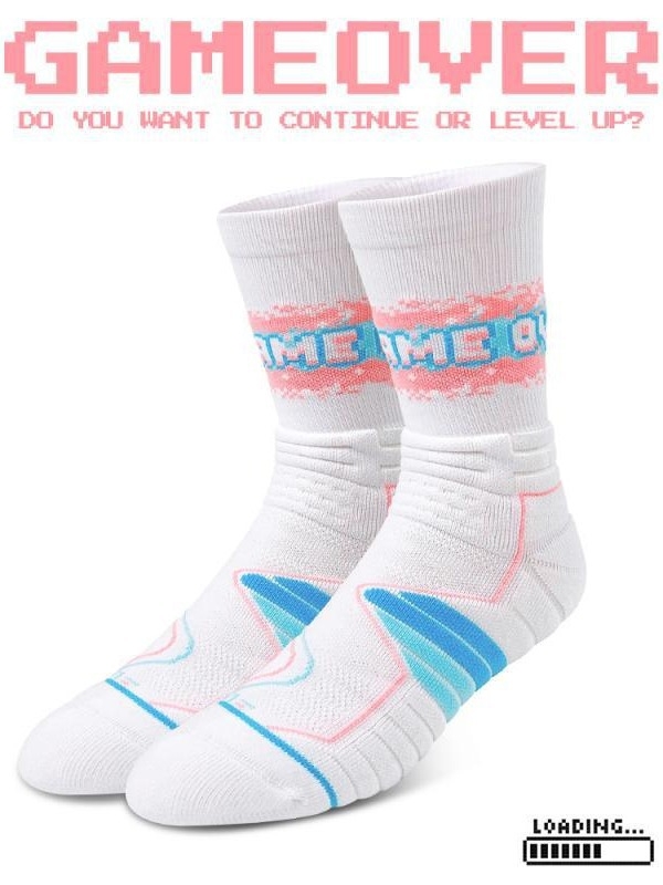 TOMMUP Баскетболни чорапи, двупластови, персонализируеми, с печат на лого, за баскетбол