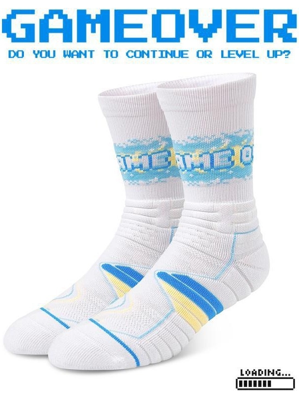 TOMMUP Баскетболни чорапи, двупластови, персонализируеми, с печат на лого, за баскетбол