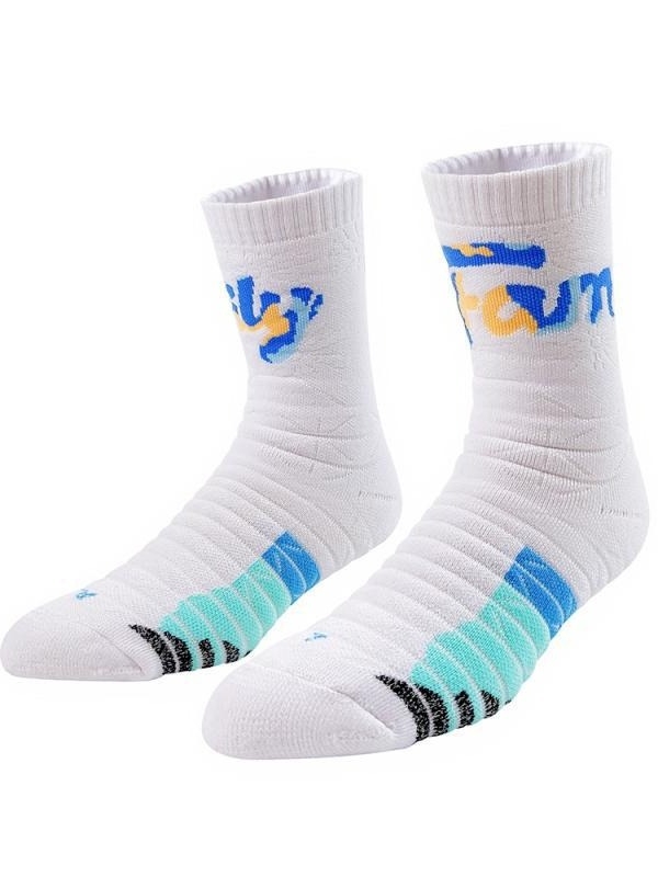 TOMMUP Баскетболни чорапи, двупластови, персонализируеми, с печат на лого, за баскетбол