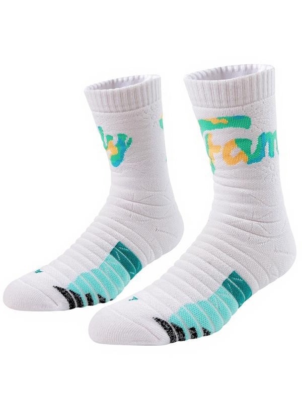 TOMMUP Баскетболни чорапи, двупластови, персонализируеми, с печат на лого, за баскетбол