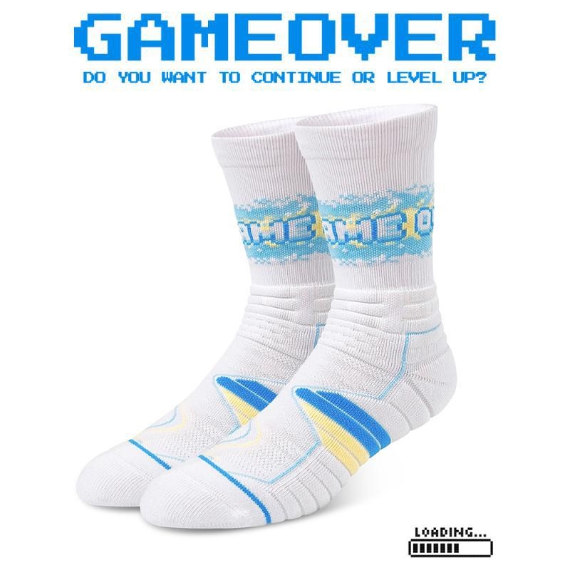 TOMMUP Баскетболни чорапи, двупластови, персонализируеми, с печат на лого, за баскетбол