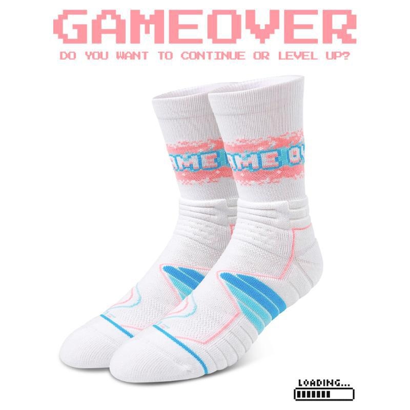 TOMMUP Баскетболни чорапи, двупластови, персонализируеми, с печат на лого, за баскетбол