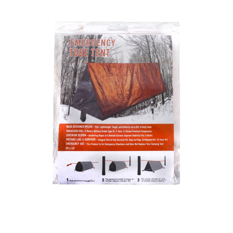 Cort portabil triunghiular cu folie de aluminiu – pătură de urgență, unelte de supraviețuire; Brand: 1, Cod produs: orange, Export cross-border: Da