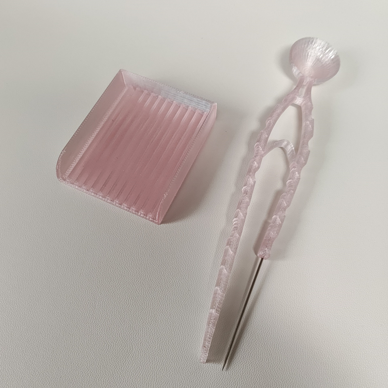 Plastični set za sortiranje mahuna s ladicom za igle i spremnikom praška, uključuje lopaticu za mahune i organizator olovaka