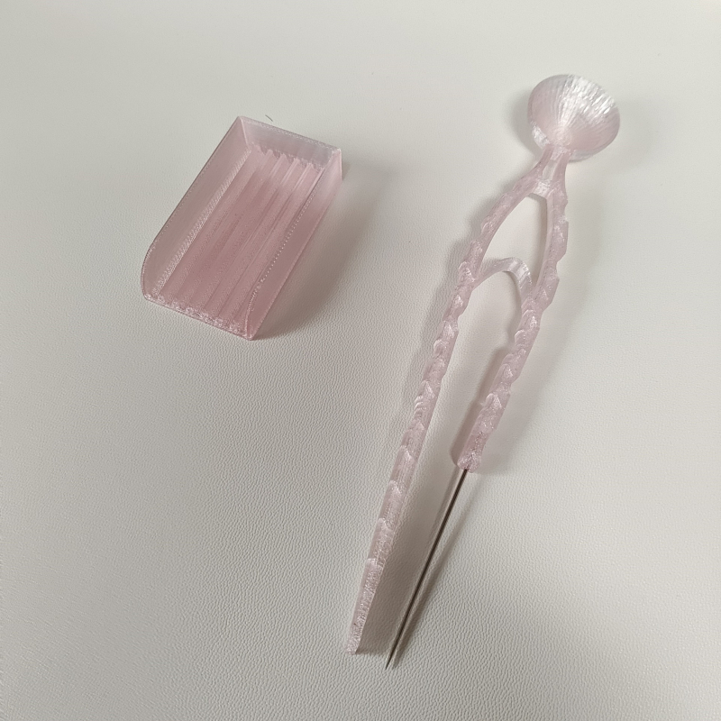 Plastični set za sortiranje mahuna s ladicom za igle i spremnikom praška, uključuje lopaticu za mahune i organizator olovaka