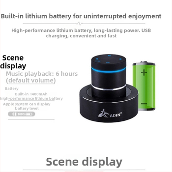 Difuzor Bluetooth Adin, Bluetooth 5.0, bandă de frecvență 30 Hz–15 kHz, SNR ≥75 dB, baterie încorporată 1000–1200 mAh, rază de acțiune 10 m