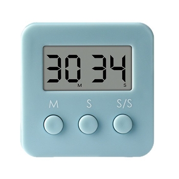 Cronometru electronic cu alarmă - dreptunghiular, alimentat cu baterii, ecran LED, carcasă din plastic, pentru studiu, birou și bucătărie