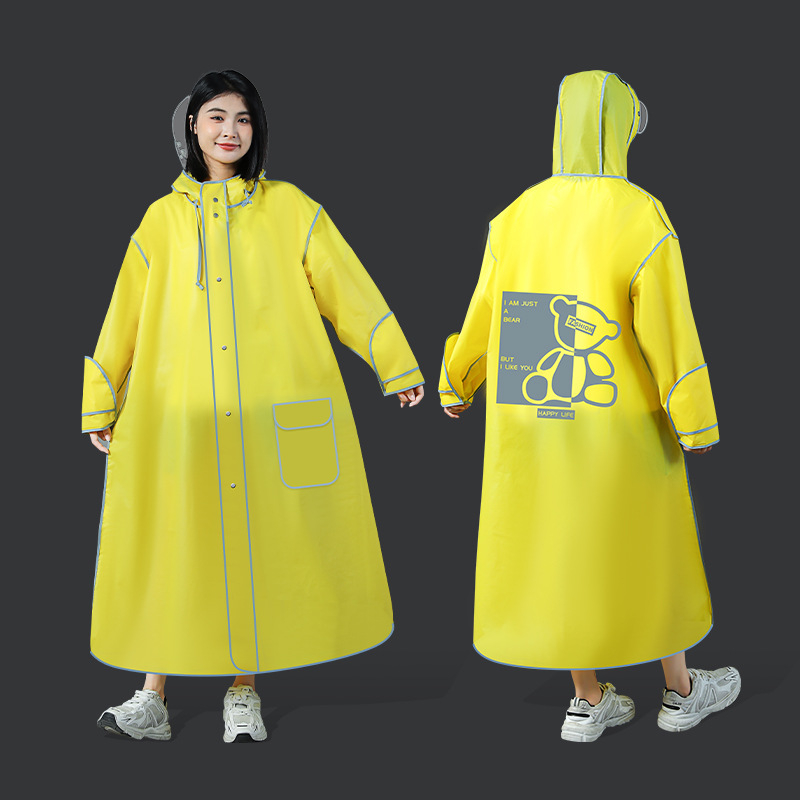 Poncă de ploaie EVA pentru bicicletă electrică și motocicletă — țesătură EVA, grosime normală, pentru un adult, ușor