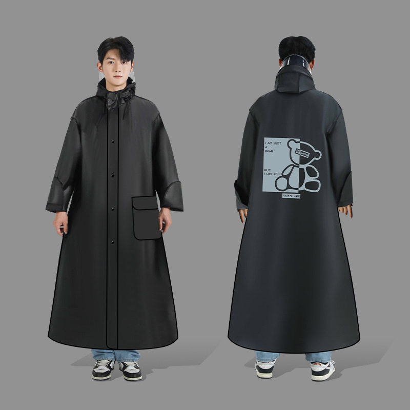 Poncă de ploaie EVA pentru bicicletă electrică și motocicletă — țesătură EVA, grosime normală, pentru un adult, ușor