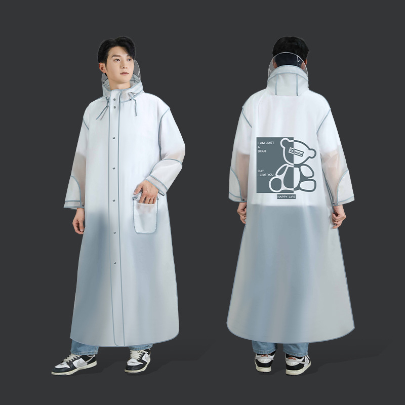 Poncă de ploaie EVA pentru bicicletă electrică și motocicletă — țesătură EVA, grosime normală, pentru un adult, ușor