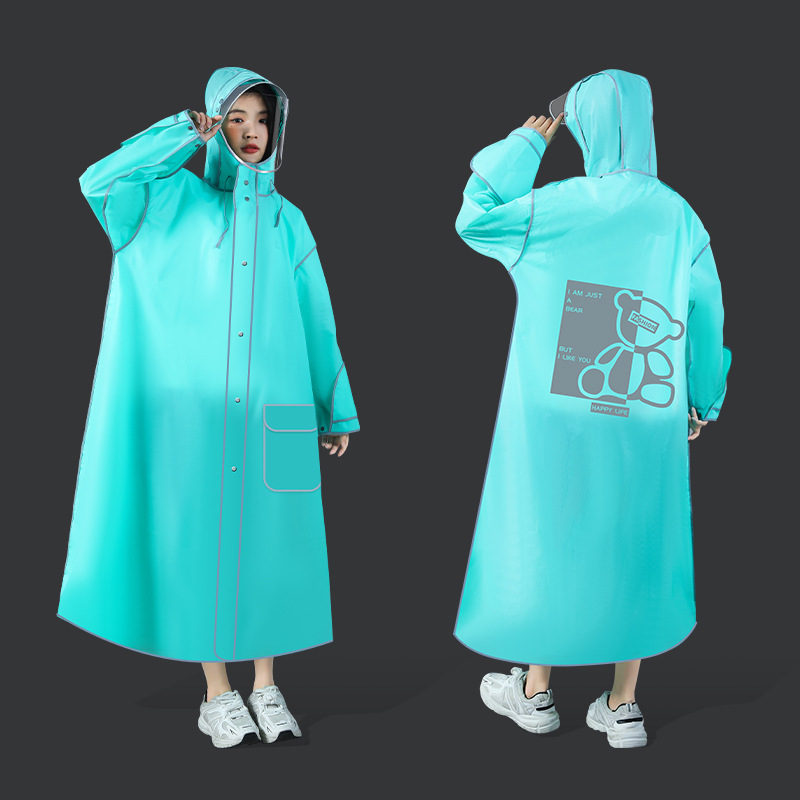 Poncă de ploaie EVA pentru bicicletă electrică și motocicletă — țesătură EVA, grosime normală, pentru un adult, ușor