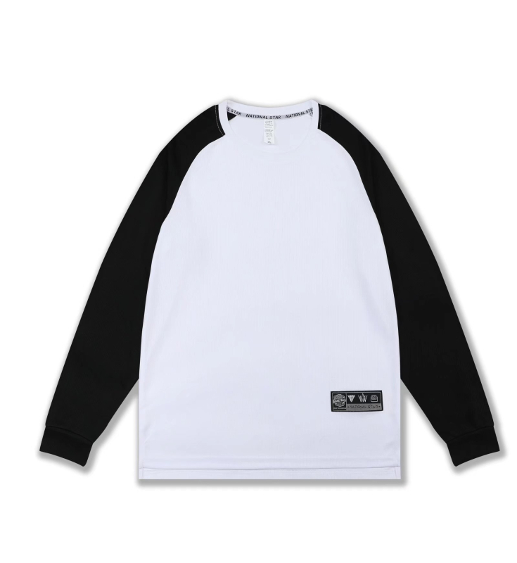 Tricou baschet cu mâneci lungi – Unisex adulți, material din fibre de bambus, 100% poliester, pentru toate anotimpurile