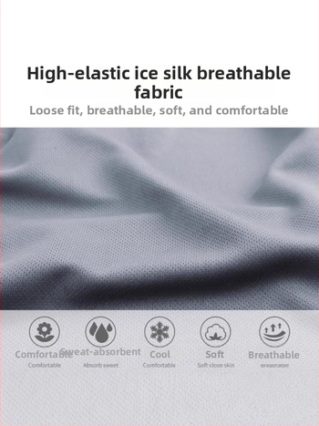 Tricou sport masculin din poliester, croi lejer, mâneci scurte, guler rotund