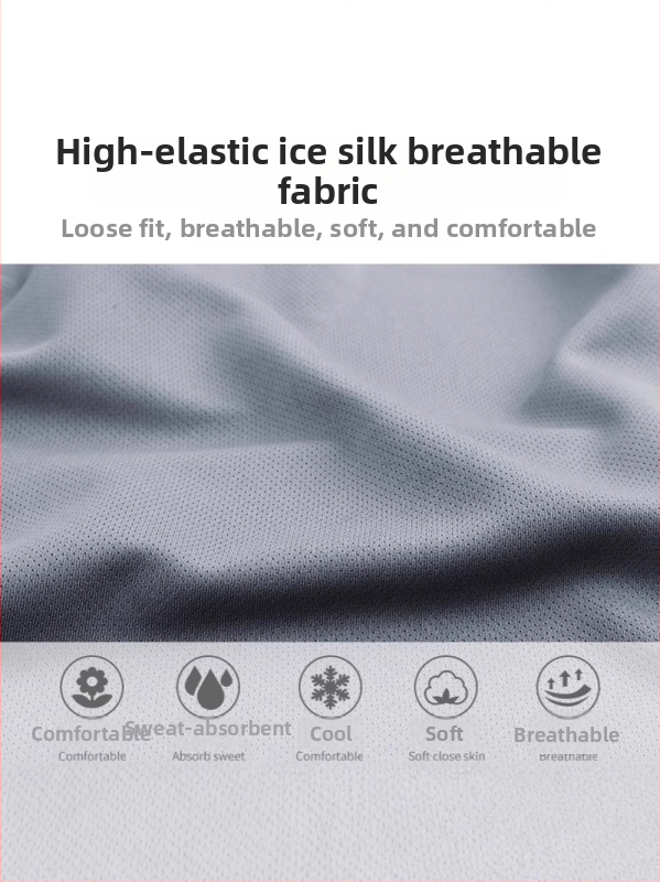 Tricou sport masculin din poliester, croi lejer, mâneci scurte, guler rotund