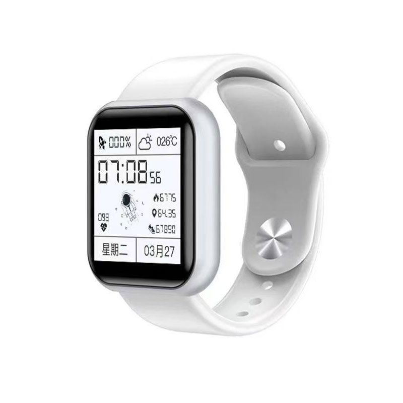 Έξυπνο ρολόι με παρακολούθηση καρδιακού ρυθμού, κλήσεις Bluetooth και έξυπνες υπενθυμίσεις — ιμάντας σιλικόνης, μη αδιάβροχο.