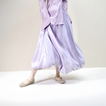 A-line suknja od Mercerized vlakna, srednje duljine, 95% poliestera, proljeće 2025