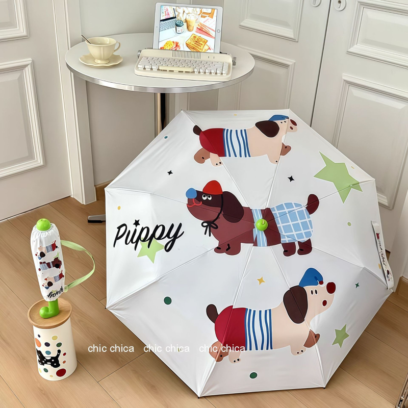 Umbrelă Miffy pentru adulți, cu schelet din fier având 8 nervuri, mâner din fier, pânză din plastic, deschidere și închidere manuală