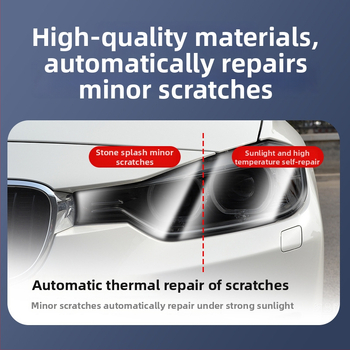 Folie pentru faruri auto: material - etichete; tip - folie pentru lumini; model transparent; montaj autoadeziv; personalizare disponibilă