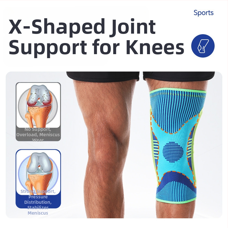 Genunchiere pentru adulți, silicon, amestec nylon-spandex-poliester, pentru alergare și drumeții