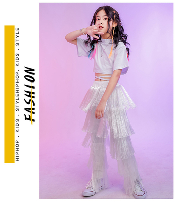 Costum de dans pentru copii, dans latin, fete, 100% bumbac, stil etnic, pentru scenă