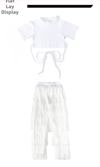 Costum de dans pentru copii, dans latin, fete, 100% bumbac, stil etnic, pentru scenă