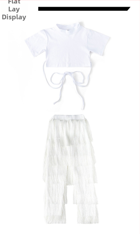 Costum de dans pentru copii, dans latin, fete, 100% bumbac, stil etnic, pentru scenă