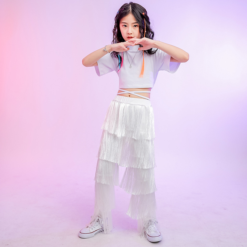 Costum de dans pentru copii, dans latin, fete, 100% bumbac, stil etnic, pentru scenă