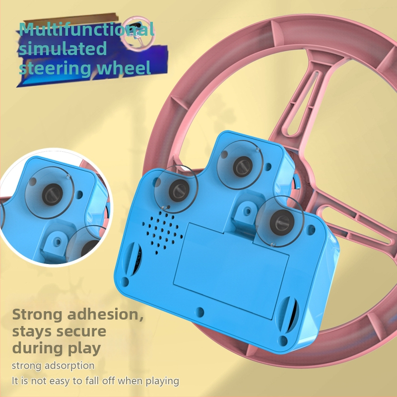 Volan de jucărie cu lumini pentru copii - simulare de conducere cu muzică/voce, plastic, alimentare cu baterii, memorie până la 1 GB, vârsta 4-6 ani