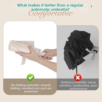 Umbrelă pentru elevi, all-weather, automată, cu deschidere/închidere automată, 8 arce din oțel, design tri-fold, rezistentă și portabilă, UPF >50