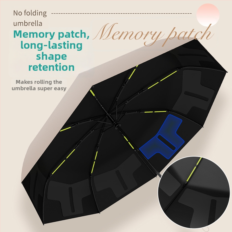 Umbrelă pentru elevi, all-weather, automată, cu deschidere/închidere automată, 8 arce din oțel, design tri-fold, rezistentă și portabilă, UPF >50