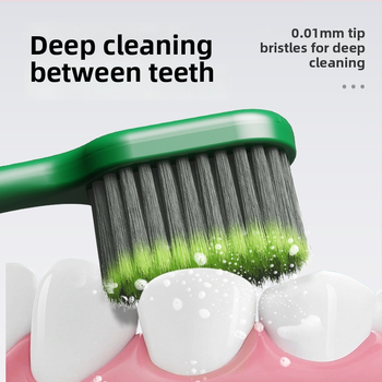 Perie de dinți manuală cu peri moi, pachet de 4, KR051, pentru adulți, protecția gingiilor