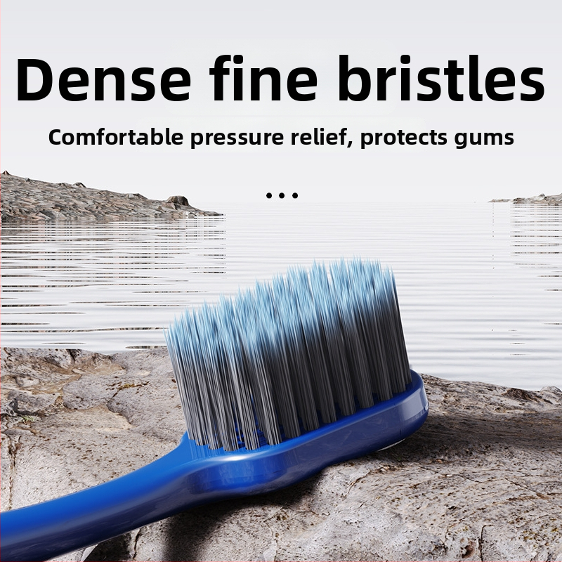 Perie de dinți manuală cu peri moi, pachet de 4, KR051, pentru adulți, protecția gingiilor