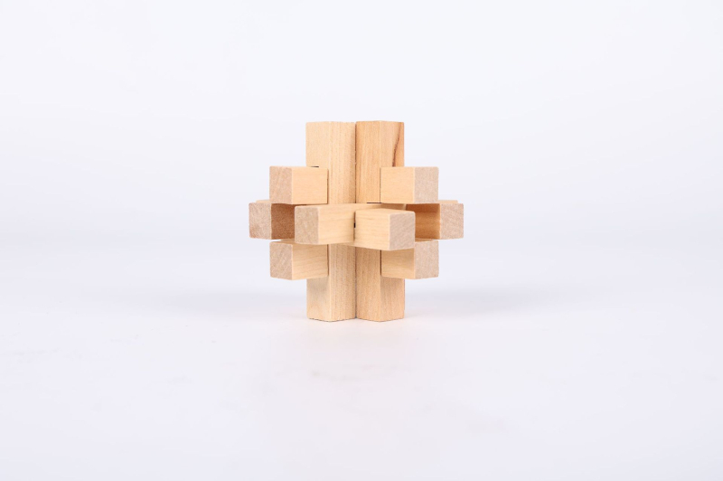 Blocare din lemn Kongming/Luban – joc educațional de tip puzzle pentru deblocare, copii 4–6 ani, desene personalizate, ambalaj blister